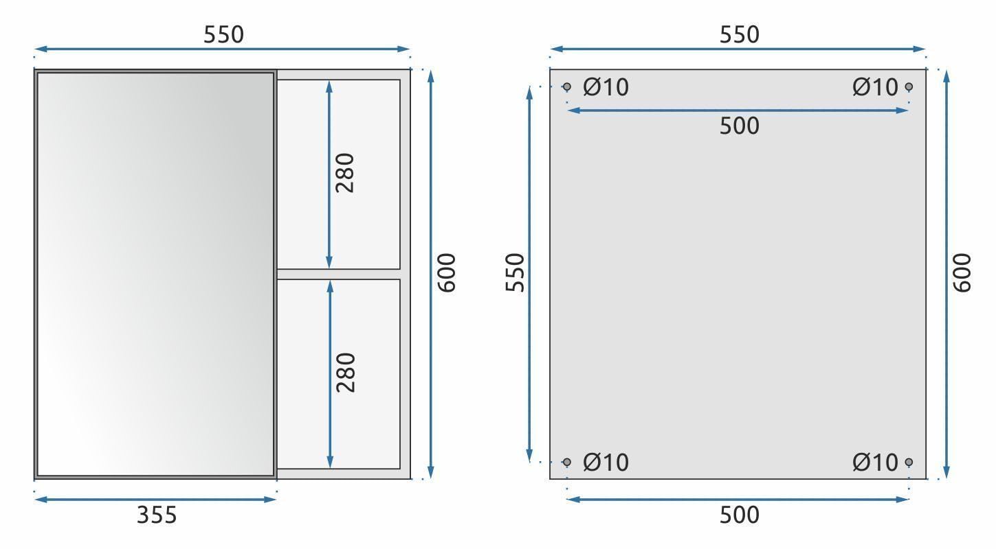 Rea Conjunto de Muebles de baño con Lavabo Aa18 Mario 60Cm White - 47X61X50CM