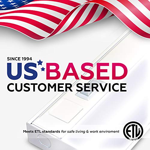 Image of Hardwired LED Under Cabinet Lighting - Dimmable, CRI>90, 2700K (Warm White), Wide Body, Long Lasting Metal Base with Frost Lens 8 Watt, 12 inch Inch
