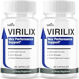 (2 Pack) Virilix Supplement Capsules For Men, High Performance Advanced Support Pills All-Natural Formula Maximum Wellness Strength for Health, Stamina, Drive, Confidence & Long Lasting Energy (120ct)