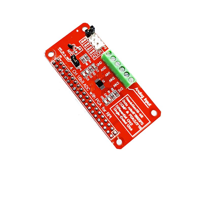 RPi-ADS1115-ADC Module, Precision 16-bit Analog-to-Digital Converter (ADC), I2C Interface for Raspberry Pi