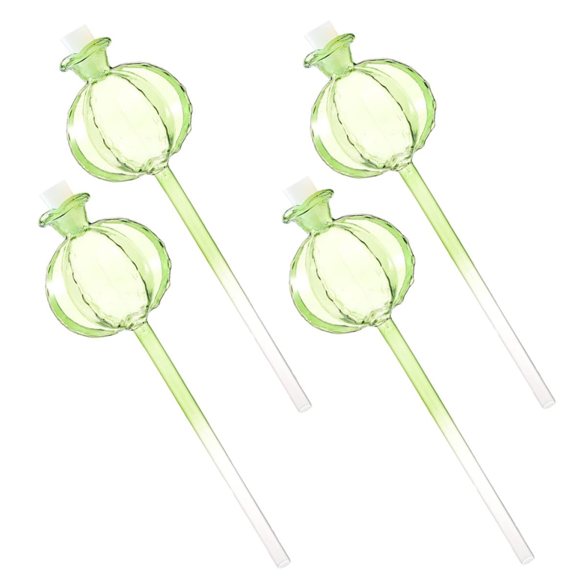 Lot de 4 Globes D'arrosage Automatique en Verre Transparent Forme Cactus pour Plantes et Fleurs, Système D'arrosage pour Jardinage à Domicile et Pots