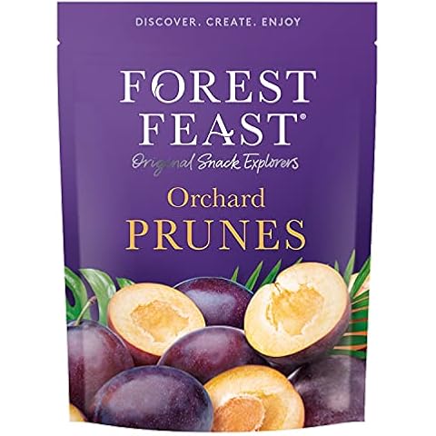 FOREST FEAST Dried Orchard Prunes 6 x 200g | Naturally Dried Whole Prunes Fruit Snack with No Added Sugar, High in Fibre & Low Fat | Snacking, Baking or Cooking Cover