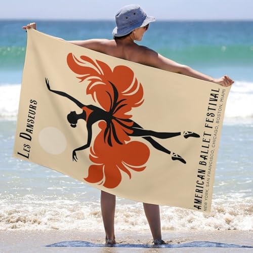 Serviette de plage idéale pour le camping et la douche motif Les Danseurs - 6