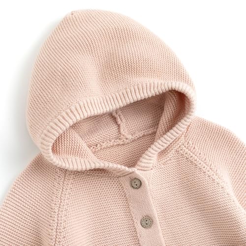 Curipeer Baby Girls Knit Hooded Cardigan Sweater4