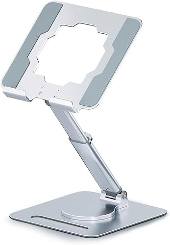 Miniatura 10 de GuaziV Soporte ajustable para tablet de 360°, soporte plegable ergonómico para iPad de 10.2 a 12.9 pulgadas, Kindle, teléfonos de 4 a 13 pulgadas,