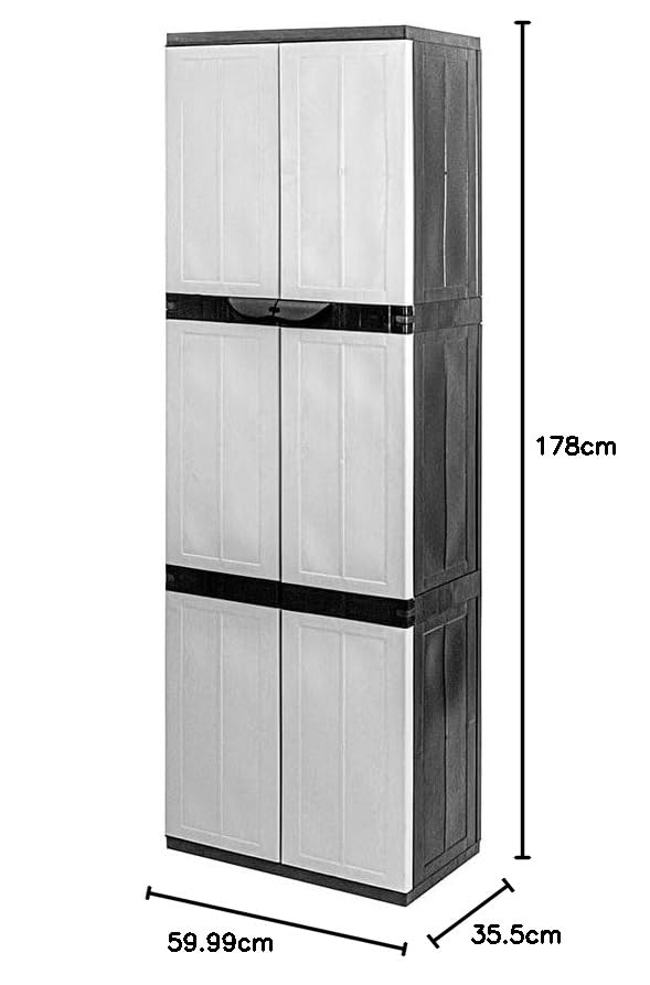 Anaquel de plástico con puertas 14 Imagen adicional
