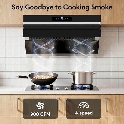 30" Under Cabinet Range Hood, 900 CFM Ducted/Ductless Kitchen Vent Hood - 1