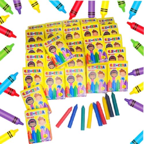 20 cx Mini Giz de Cera 5 Cores P/Kit Festa Lembrancinha Artesanato Infantil