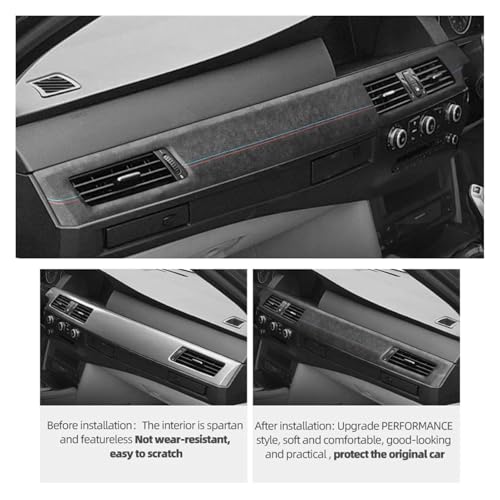 Rénovation Tableau de Bord BMW E60 Autocollants Ventilation Suede RHD - 6