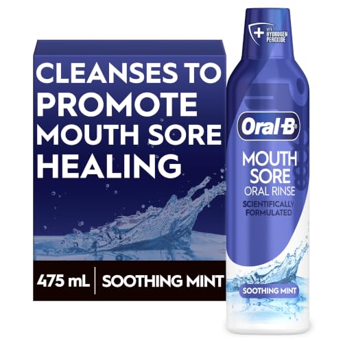 Oral-B Mouth Sore Mouthwash Special Care Oral Rinse, Hydrogen Peroxide Mouthwash, 16 fl oz...