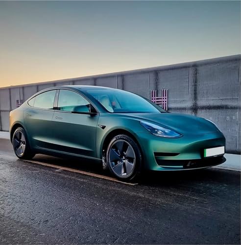 Image of WISDOM Premium Chameleon Vinyl Wrap Color Change Metallic Vehicle Decals Air Release Self Adhesive Car Wrap for Automotive Exterior Interior (Chameleon GRREN, 20 Inch X 5 Feet)