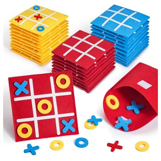 JoyCat Tic Tac Toe Strategic Board Game for Kids and Family,Birthday Party Favors,Classic Educational Toys for Goodie Bag Stuffers,Gifts for Students with Envelope,Easy to Store(Bulk Pack of 30)