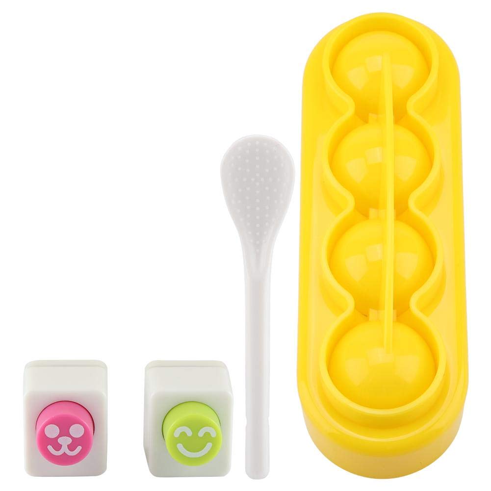 TOPINCN DIY Kleine Sushi Reisbällchen Form Lebensmittelqualität Pp Material Handwerk Reisrolle Form mit Löffel für Home Party Kindernahrung