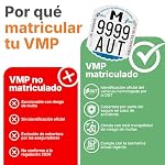Matrícula Patinete Eléctrico VMP Homologada DGT – Placa Identificativa Vehículo Movilidad Personal Obligatoria 2026 – Resistente y Fácil Montaje