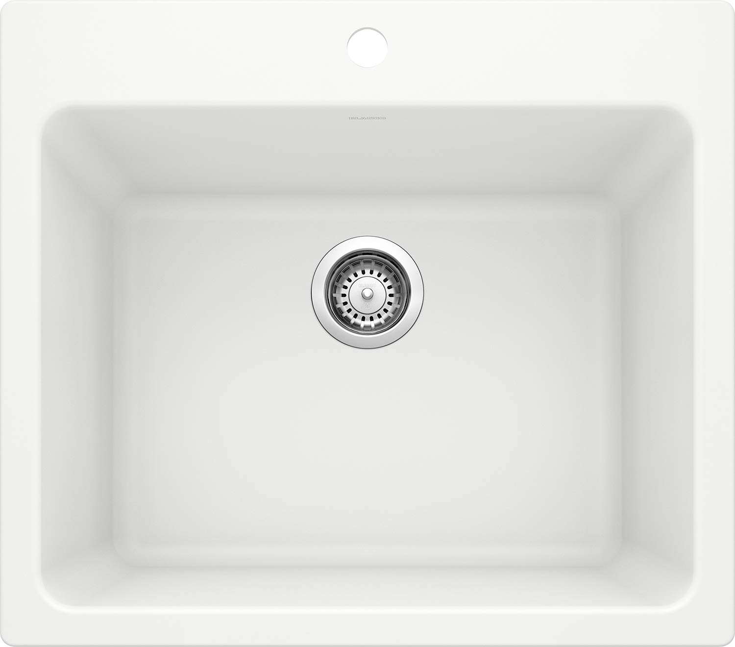 BLANCO, White 401927 LIVEN SILGRANIT Drop-In or Undermount Utility Laundry Sink, 25" X 22"