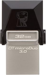 Kingston DTDUO3/32GB Chiavetta USB 32 GB, USB 3.0, Velocità Lettura 70 MB/s, Velocità Scrittura 15 MB/s, nero/metallo