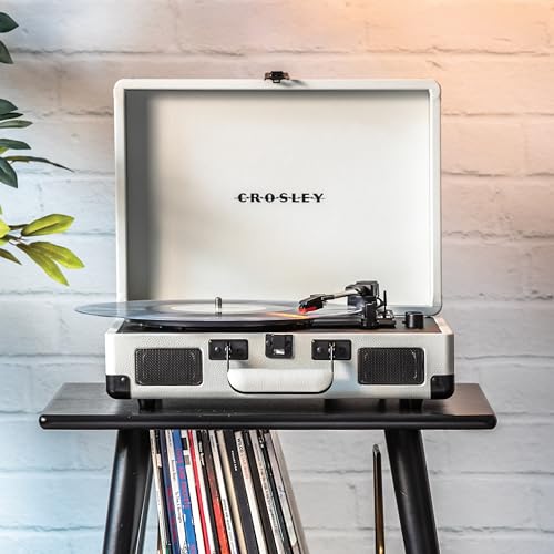 Image of Crosley CR8005DP-WF Cruiser Plus Record Player, White Farmhouse