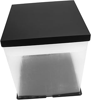 PRETYZOOM 1set Box Transparent Cake Box Mini Paper Cups Plastic Container with Lid Cake Carrier 12 Inch Cheesecake Carrier Plastic Cake Composite Paper Double Layer Packing Boxes