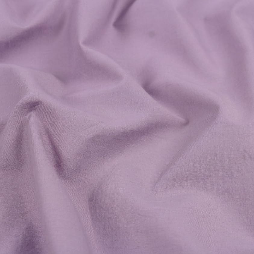Image of Soimoi Lilac Solid 60 * 60's Cotton Cambric Fabric by 10 Yards, 56 Inch Wide Light Weight Material Suitable for Kurtis, Blouses, Kids Clothing, Tunics, Dresses and Summer Apparel