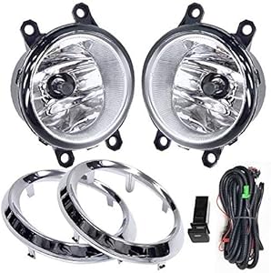 UFRAME Compatible with 2011 2012 2013 2014 2015 2016 2017 Toyota Sienna SE Fog light Kit w/Bezels/Wiring/Switch/Bulbs (SE Model Only)