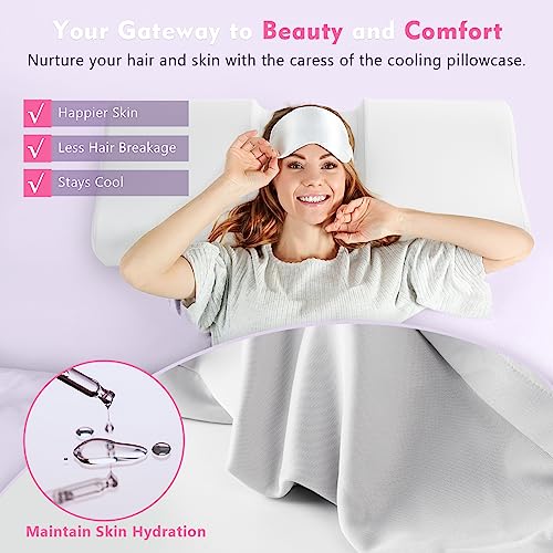 Aupodem [Silk Pillowcase ] Best Beauty-Pillow, Anti Wrinkle Cervical Memory Foam Pillow For Neck Pain Relief, Anti Aging Back Sleep Training Pillow, Wrinkle Prevention Pillow To Keep Head Straight #TOP3