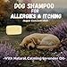 Kelebs Dog Shampoo | Allergies and itching | Dog Shampoo for Sensitive Skin | All Natural Dog Soap Bar with Lavender Oil & Oatmeal | Puppy Shampoo | No Plastic Vegan | 3PCS