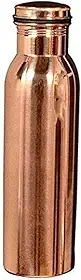PR INTERNATIONAL Garrafa de água lisa de cobre puro com tampa 900 ml