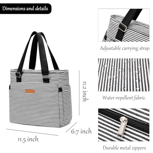 Bolsa Tote de Lona Resistente para Mujer con Múltiples Bolsillos miniatura 5