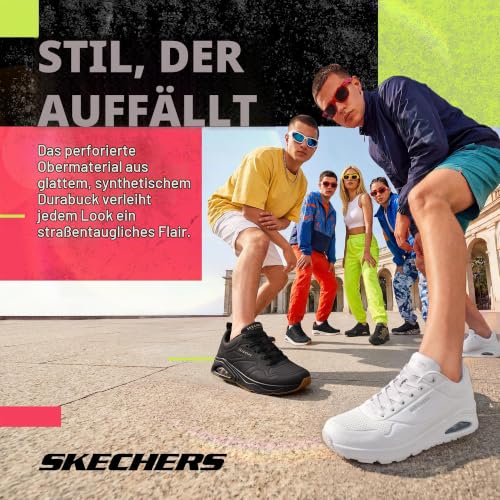 Skechers Herren Uno Stand On Air Turnschuhe, White Durabuck / Mesh, 43 EU – Ansicht 6