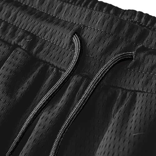 Men's Casual Jogger Athletic Pants Elastic Waist Drawstring Lightweight Sport Trousers with Zipper Pockets, S-5XL4