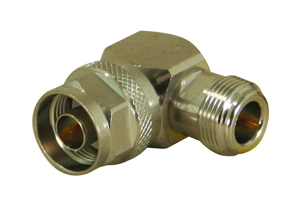 Cal Test Electronics CT3318 In Series Instrument Grade Coaxial Adapter, N Type Right-Angle Male x Female