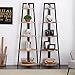 O&K FURNITURE 5 Shelf Industrial Corner Bookcase and Shelf, A-Shaped Display Corner Storage Rack Bookshelf-70-Inch, Vintage Brown