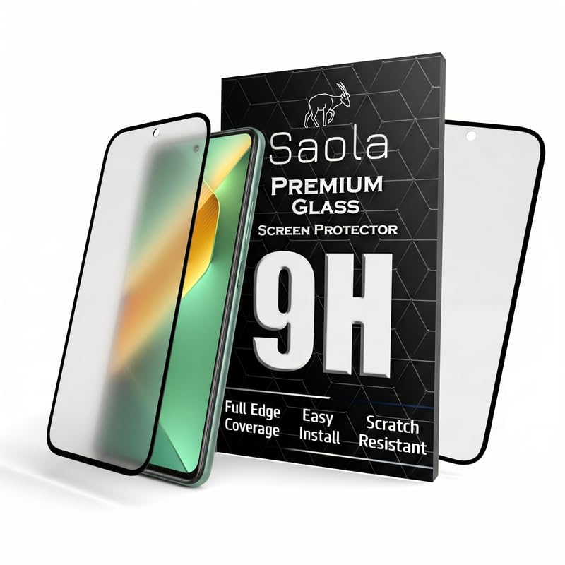 Image of Saola HD Matte Tempered Glass With 18H Hardness For Tecno Pova 6 Pro (PACK OF 1) with Free Installation Kit. Full screen Coverage. Free Replacement If Received Damaged - 6.78 inch