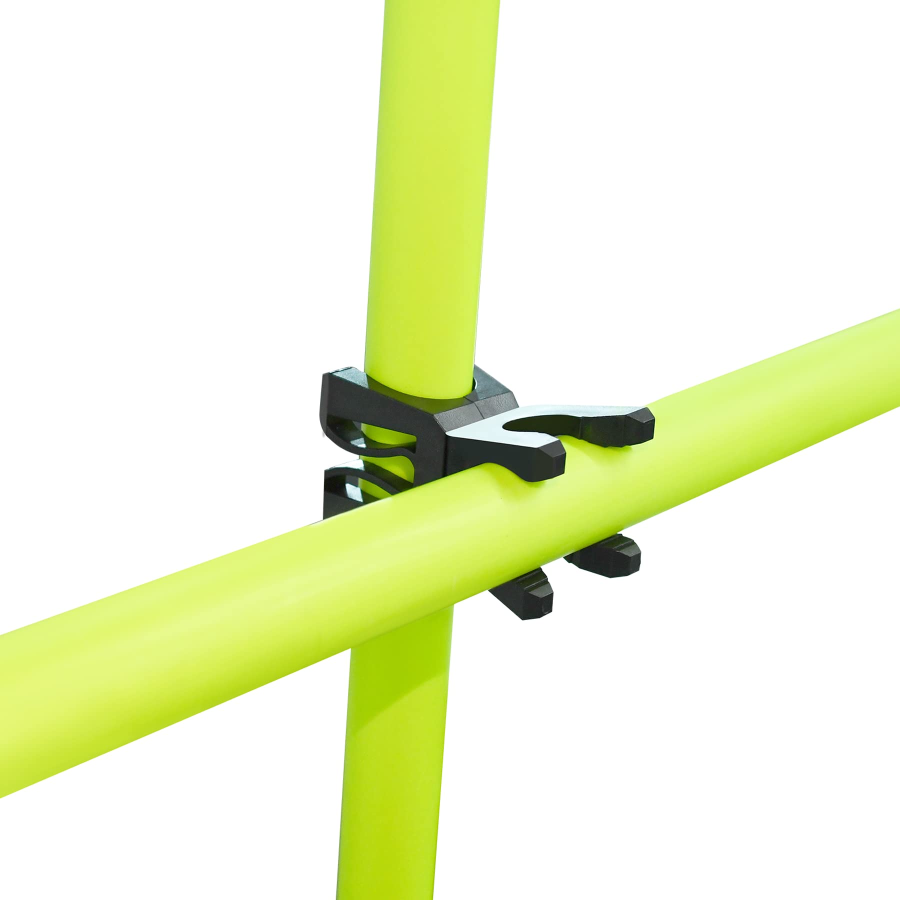 Froadp Deportes de Agilidad Juego de Obstáculos de Salto de Poste para Niños o Perros Barras Vallas de Entrenamiento Ajustables en Altura para el Baloncesto y el Fútbol (Verde+Negro, Juegos de 6)