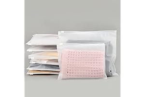25pcs Frosted Zipper Bags, Organizing T-Shirt, Shirt, Document, 3 Mil, 10X8"