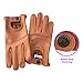 Mens Real Soft Leather Slim fit Retro Style Classic Dress Fashion Driving Gloves 508 (508-Tan, S)