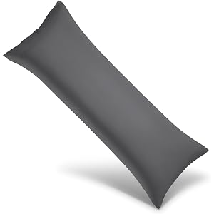 Body Pillow case with Zipper Closure 100 Egyptian Cotton 500 Thread Count Pack of 1 Long Body Pillowcase