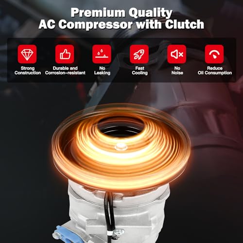 Image of cciyu Air Conditioning Compressor with Clutch for Honda Accord 3.0L