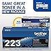 Brother Genuine TN223BK, Standard Yield Toner Cartridge, Replacement Black Toner, Page Yield Up to 1,400 Pages, TN223, Amazon Dash Replenishment Cartridge