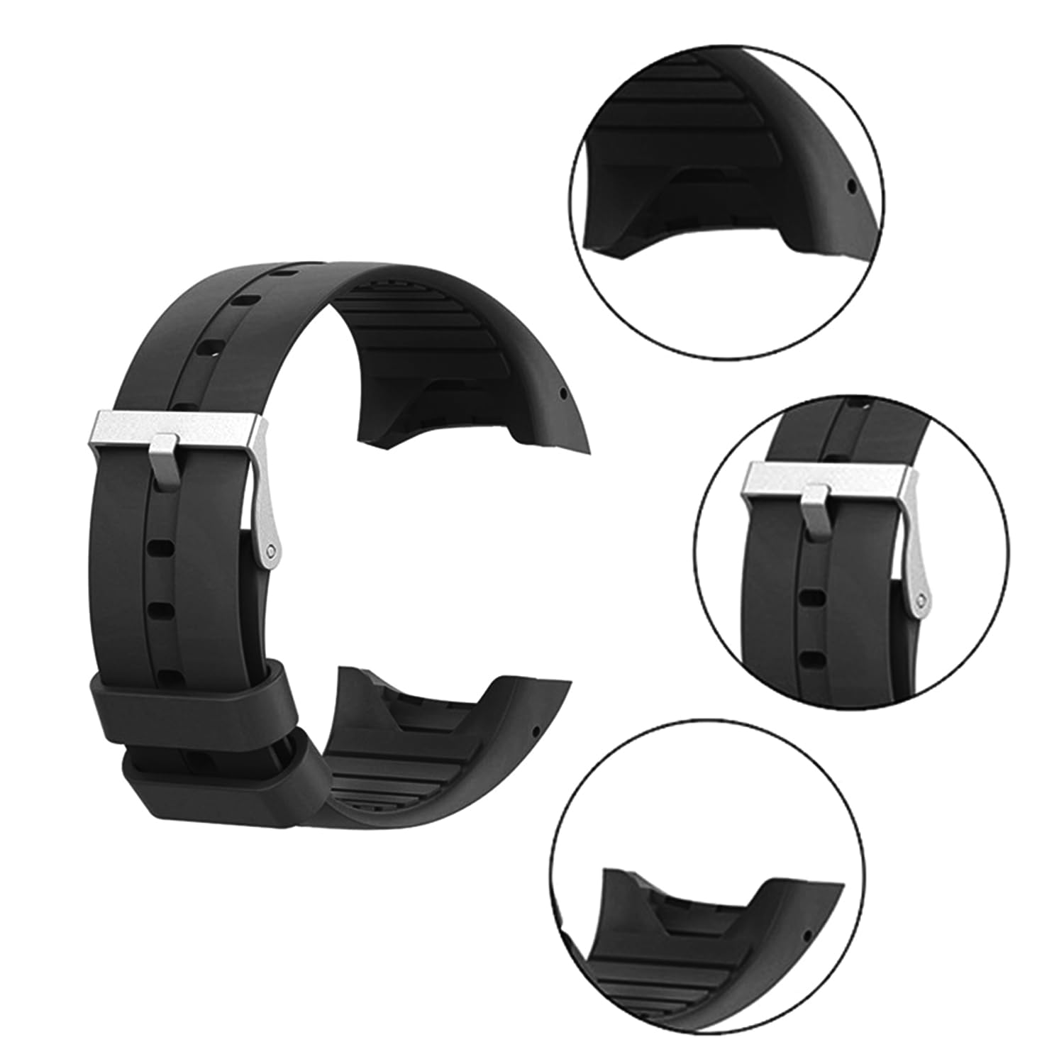 INF Correas de reloj para Polar M400/M430 correa de silicona suave con hebilla de metal