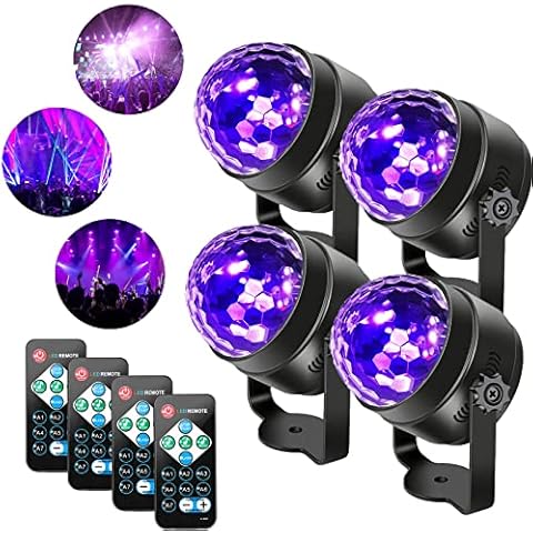 LUNSY Black Light 6W UV Light Disco Ball LED Party Lights Cover