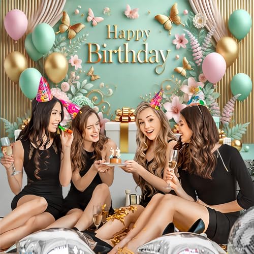 Fondo fotográfico cumpleaños 71x43 pulgadas tema floral miniatura 4