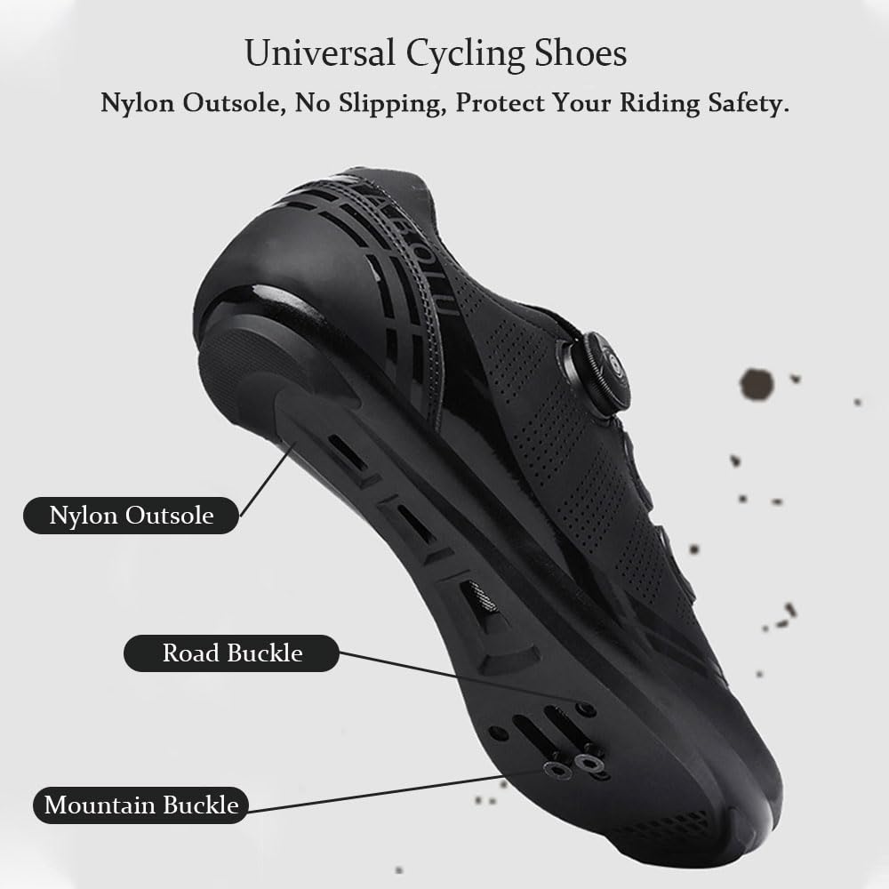 Scarpe Ciclismo Unisex Scarpe Ciclismo Strada con Blocco Pedale Scarpe MTB Uomo Donna, Traspiranti Scarpe da Equitazione Scarpe MTB Road SPD Scarpe da Ciclismo da Bici 36-47 EU