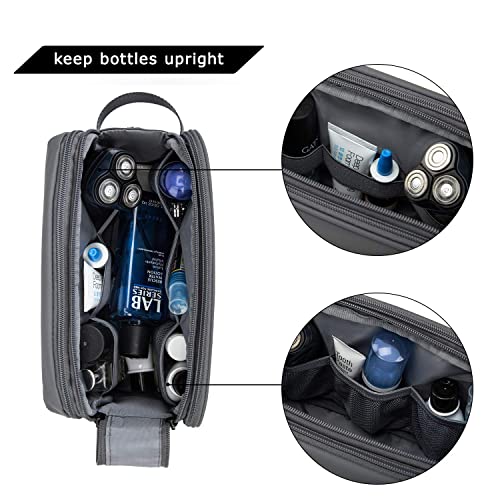 Image of Handcuffs Multi-Pocket Toiletry Bag for Men & Women, Travel Pouch for Toiletries Shaving Kit & Cosmetics, Water Resistance Pouch, Travel Pouch for Make Up (Grey)