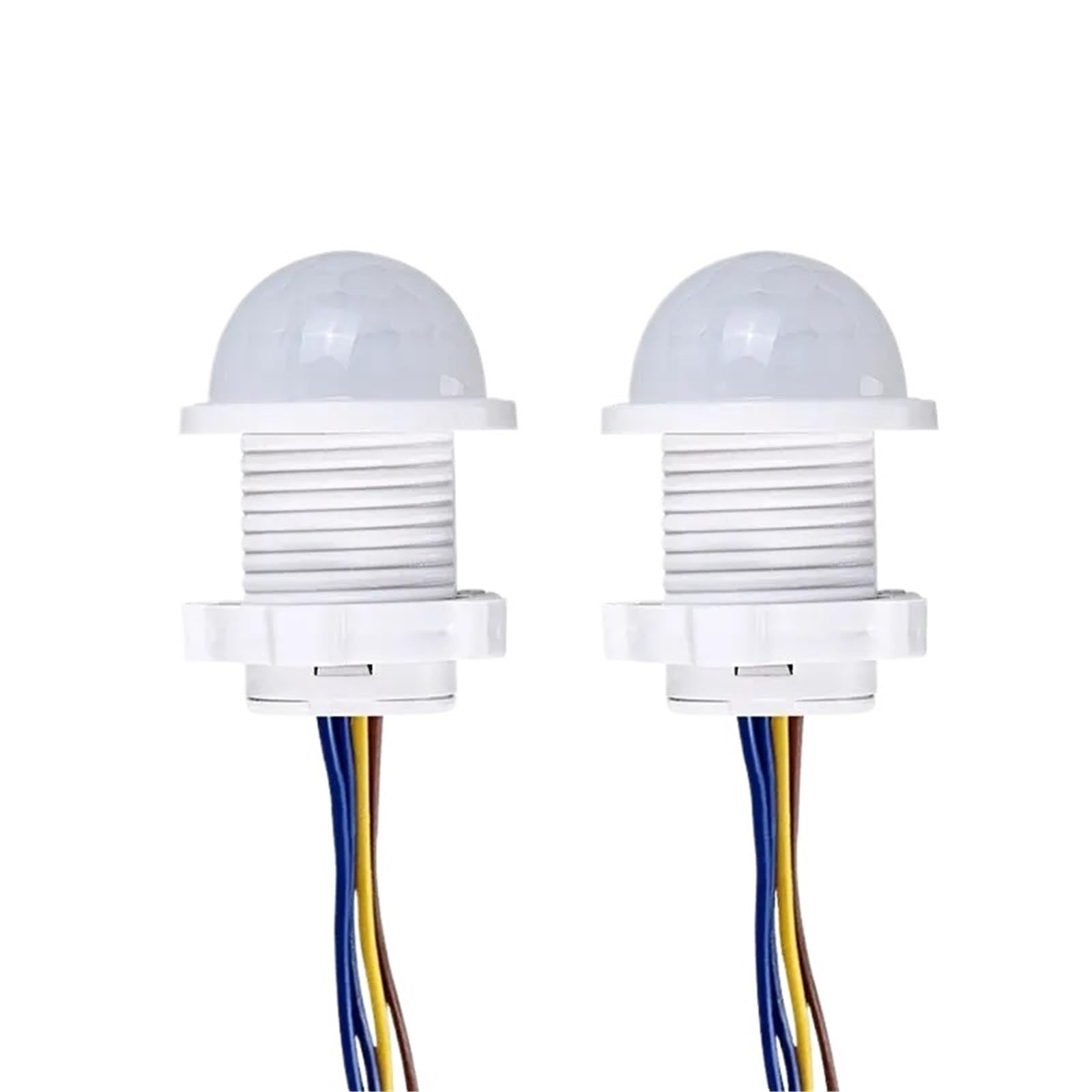 Interruptor de luz con Sensor automático AC110-240V, Sensor de Movimiento infrarrojo LED PIR, Mini luz Nocturna Sensible LED(2pcs)