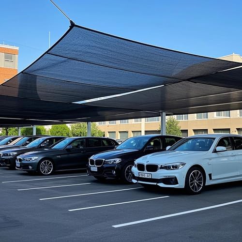 Image of winemana 70% Black Shade Cloth, 6.6 x 10 FT Mesh Tarp with Grommets, Garden Sunblock Shade Cloth Shading Antifreezing for Plants Cover, Greenhouse, Barns Kennel, Patio, Tomatoes
