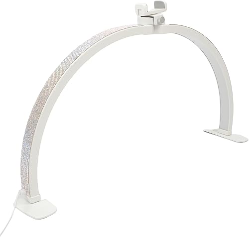 Miniatura 5 de SUNGOOYUE Foldable 3 Lighting Modes LED Nail Desk Light for Nail Salon with Built in Phone Stand for Manicure Desk Arch Light