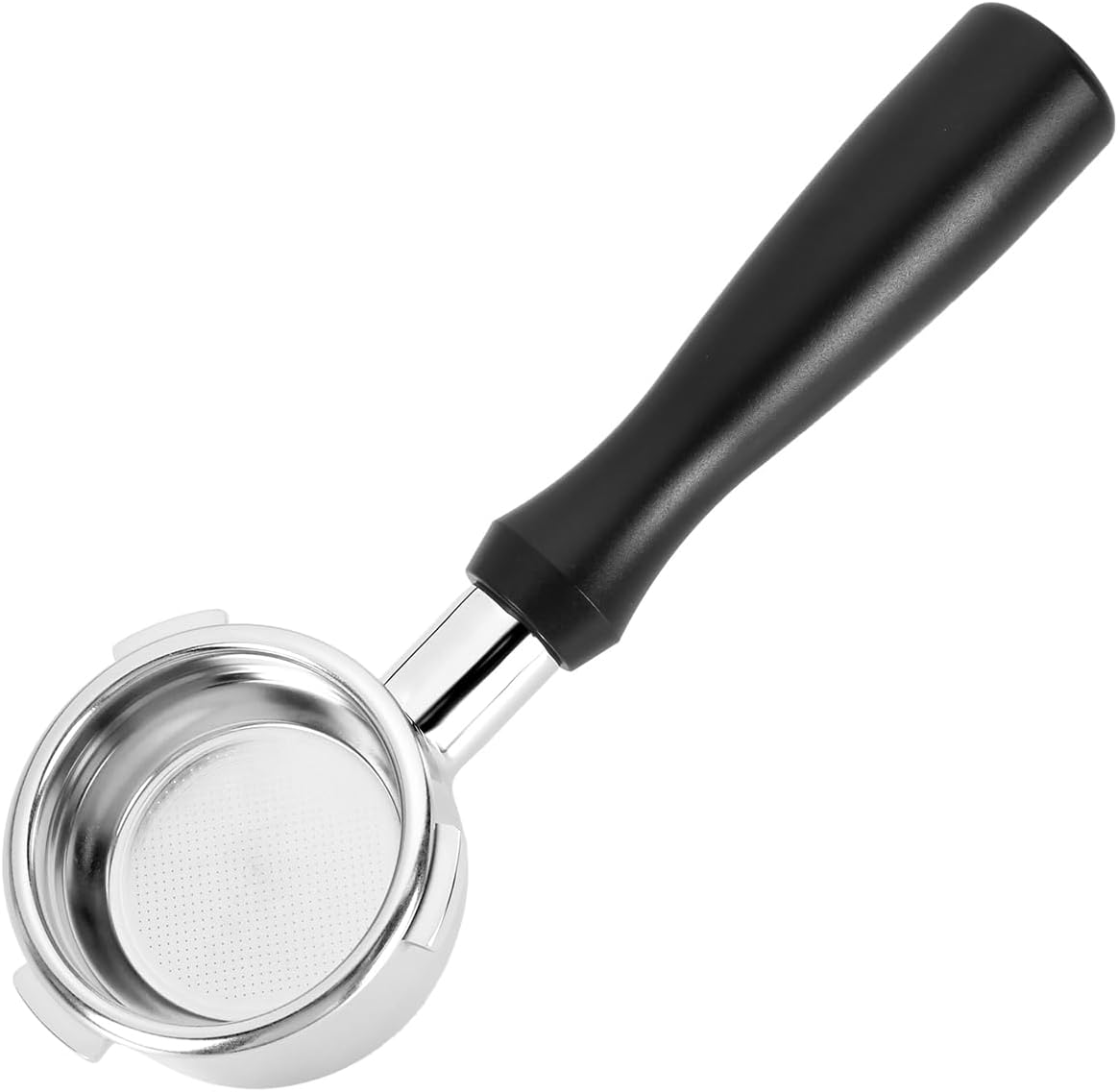DIBTSA 58mm Bottomless Portafilter Compatible with Barsetto BAE01, BAE02, Included 304 Stainless Steel Filter Basket and Puck Screen, Anodized Aluminum Handle, Black
