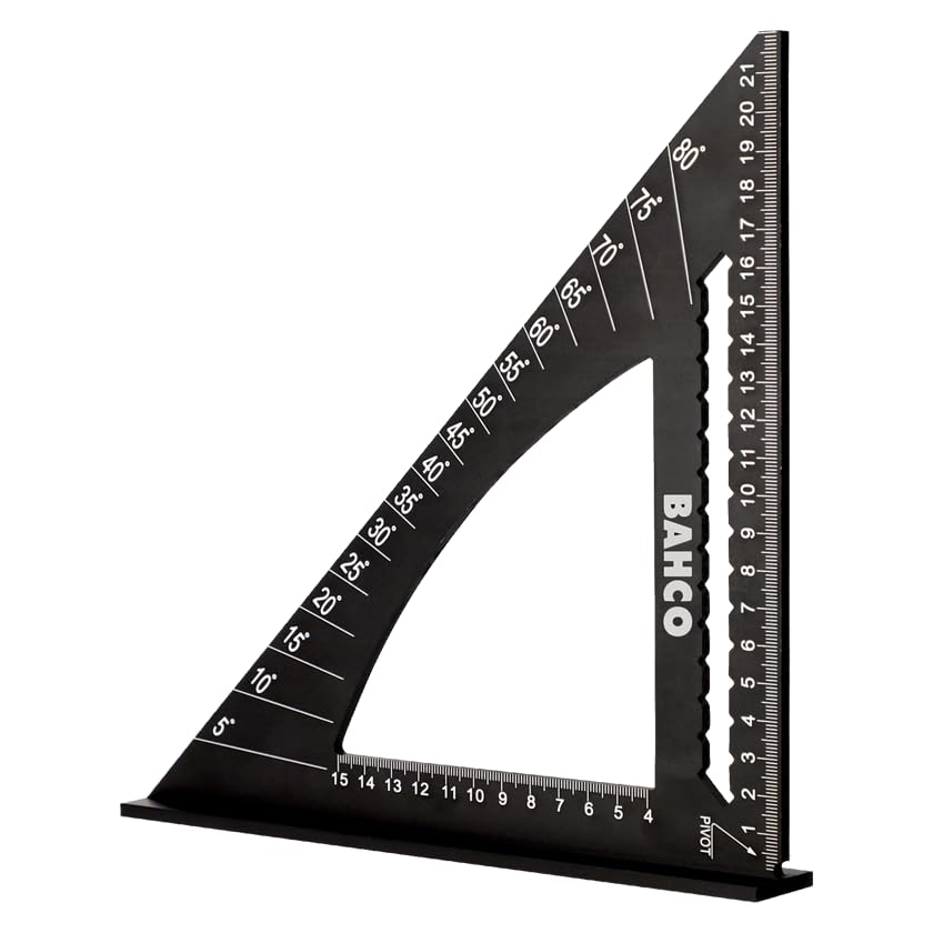 Bahco 9045-T-220 Équerre de menuisier triangulaire 220 mm