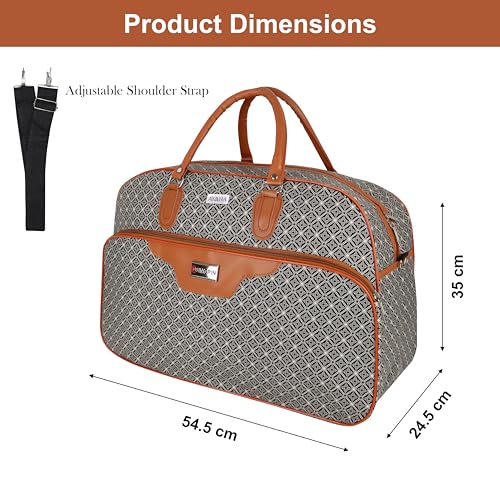 Image of Ayaha Large Travel Duffle Bag, Air Bag for Men and Women Cabin Luggage Bag Weekender Stylish Travel Bag with Detachable Shoulder Strap 47 litres 54.5x24.5x35cm
